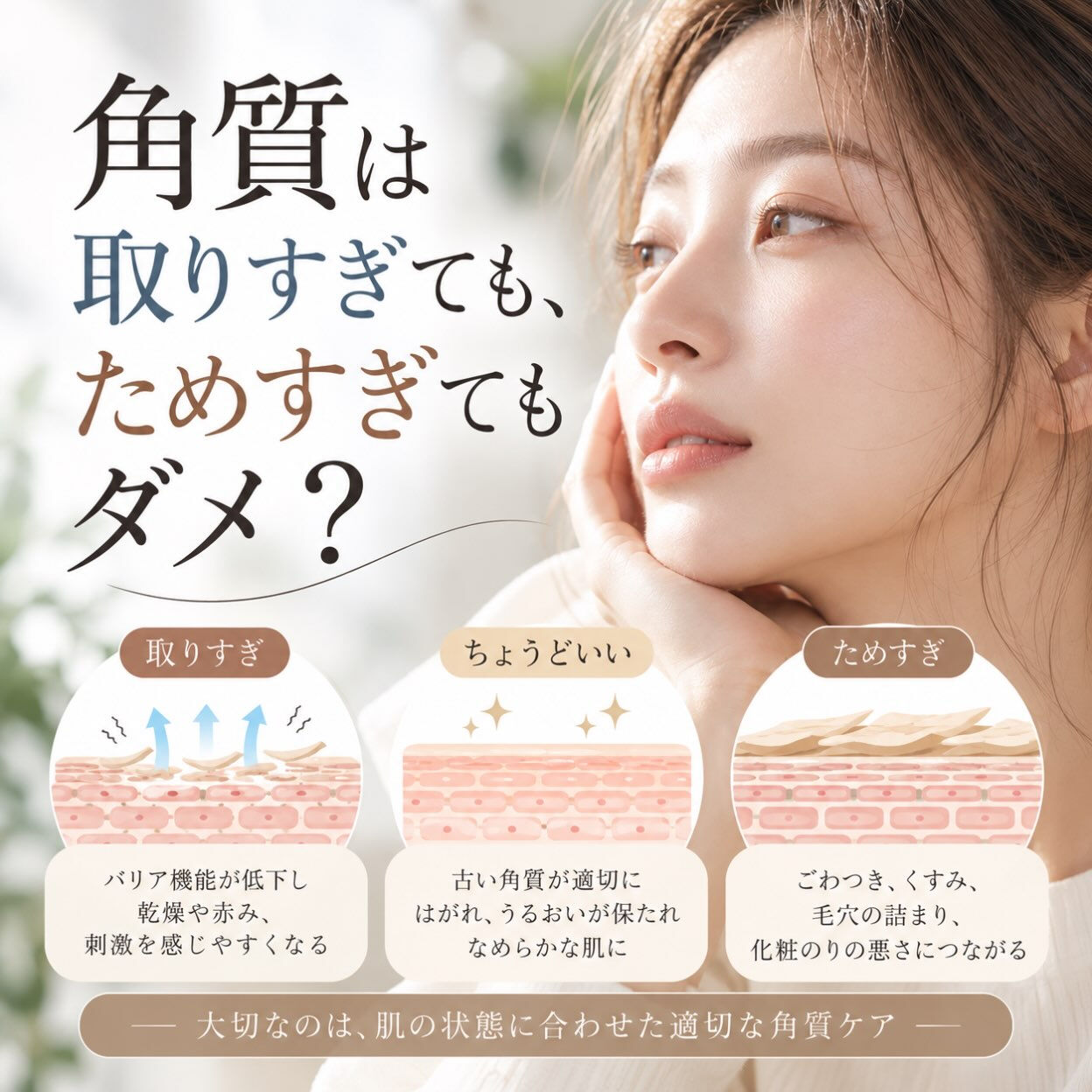 角質は取りすぎても、ためすぎてもダメ？